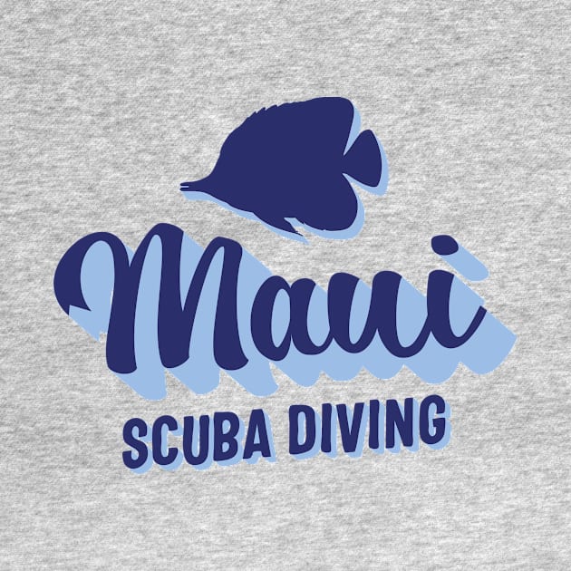 Maui Scuba Diving - Tropical Reef Fish by BlueTodyArt